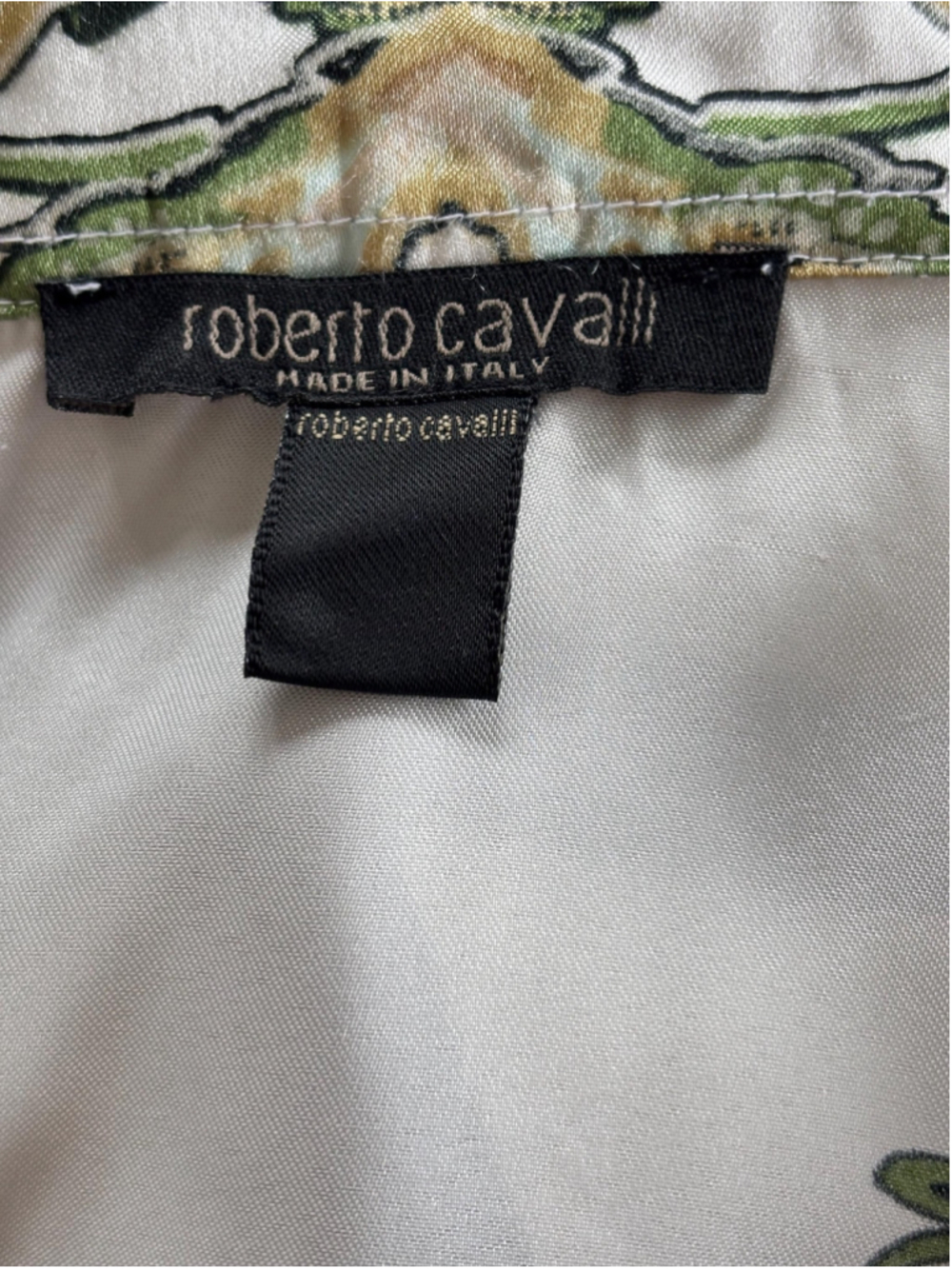 Roberto Cavalli Satin Blouse Fitted Designer Top - Picture 3 of 7